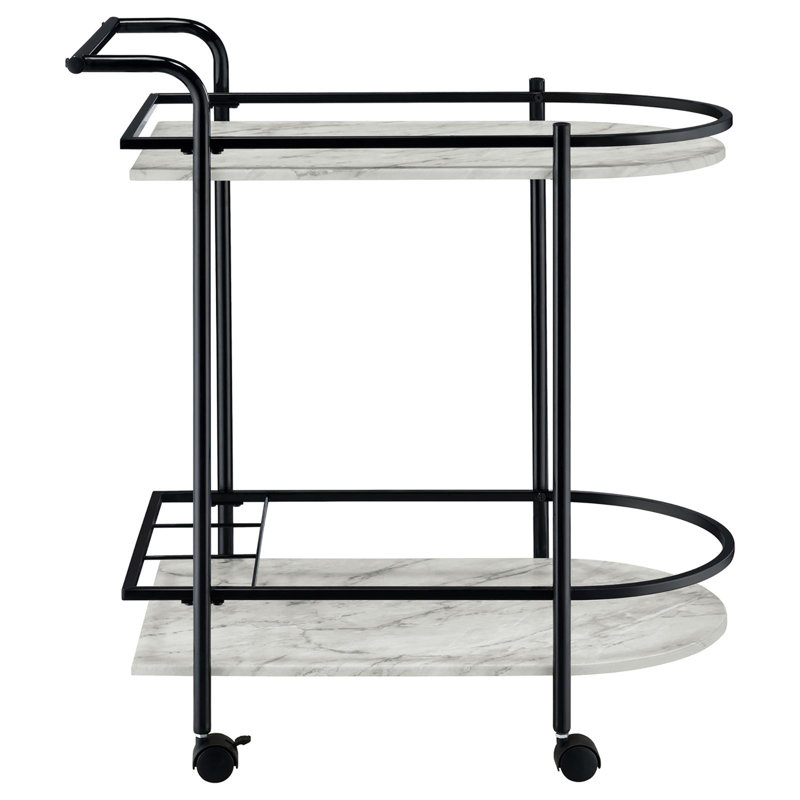 Serving Cart with Wine Rack