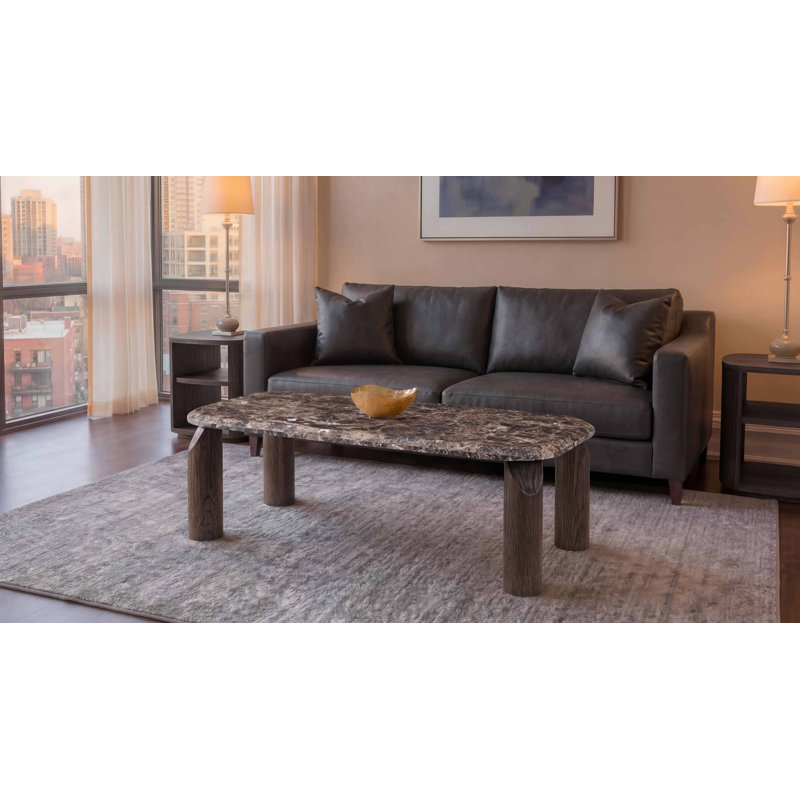 Vienna Marble Cocktail Table, Brown, Dark Emperador