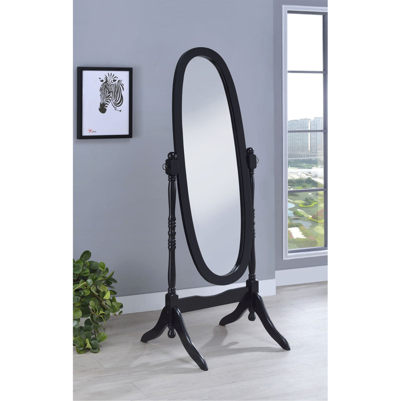 Dunne Black Cheval Mirror