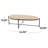 Cole And Grey Marble Living Room Beige Coffee Table With Black Metal Support