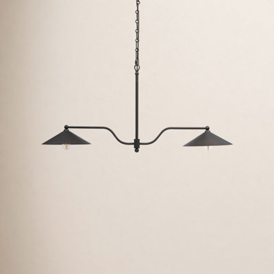 Brecken Iron 2-Light Chandelier