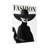 Fashion Fashion Model In Black Hat And Cape-852374192