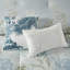 Édredon en coton avec coussins décoratifs, bleu, taies décoratives à imprimé tropical, bleu, 100% coton, literie décorative brodée-125560844