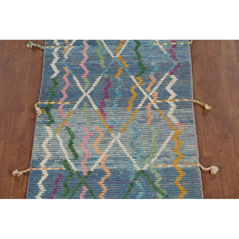 Handmade Moroccan Oriental Runner Rug