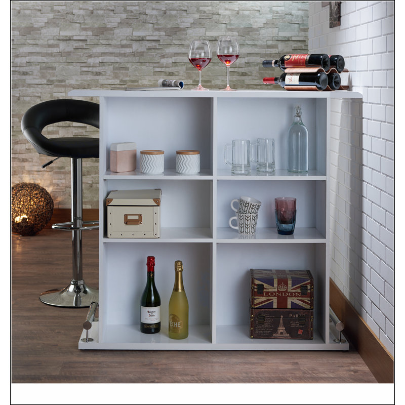 Kite White High Gloss Finish Bar Table
