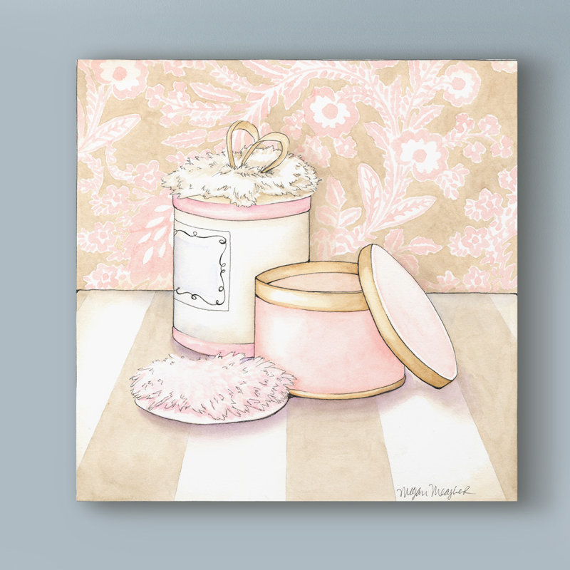 « chic poudre room ii », reproduction d’impression sur toile tendue, H 35 po x l 35 po x P 2 po