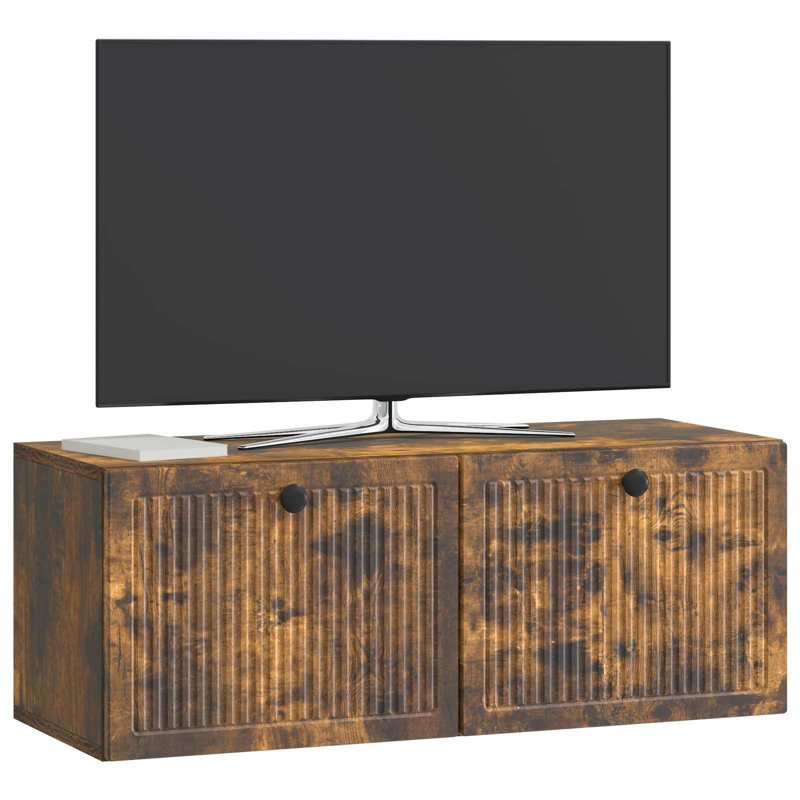 TV Stand, 30cm H x 78.5cm L x 31cm W, Smoked Oak