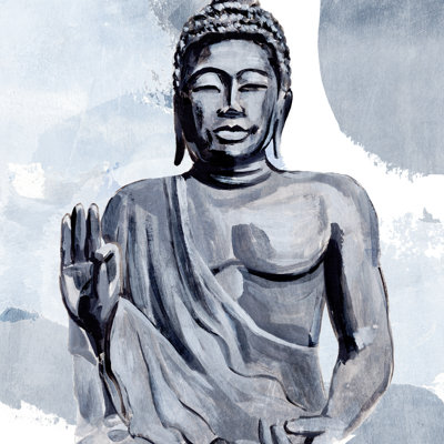Awaken In Blue III by Annie Warren - Wrapped Canvas Painting