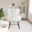 Chaise berçante en tissu doux avec poche latérale, fauteuil d'appoint moderne pour chambre de bébé, salon, chambre à coucher-1892493358