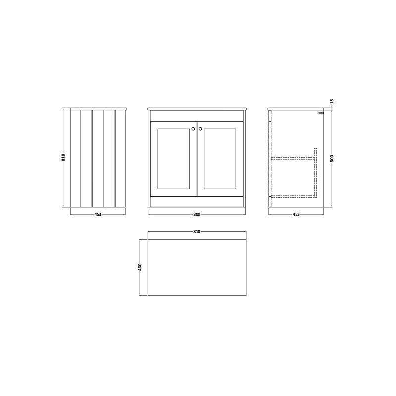 Mankato 810 mm Bathroom Vanity
