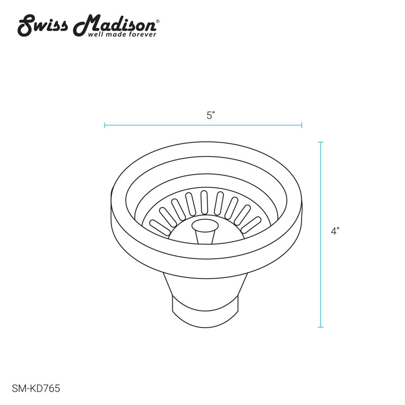 Swiss Madison 4.5 Drain, Polished