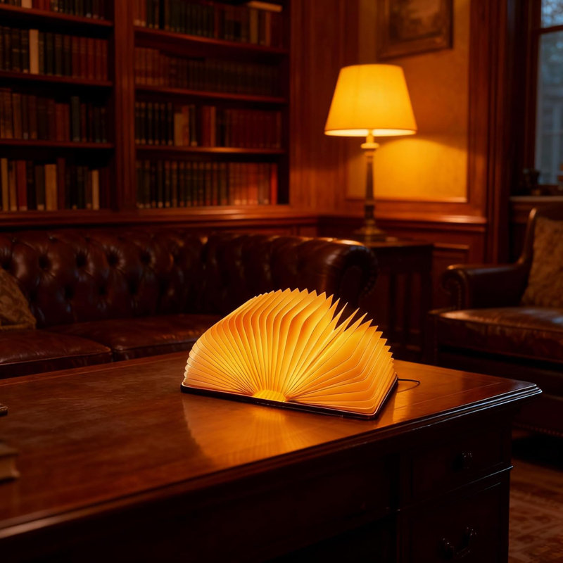 Wooden Book Lamp