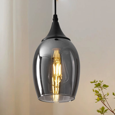 1 - Light Glass Single Pendant Light