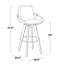 Tabouret de bar à hauteur fixe avec pivot-2051212351