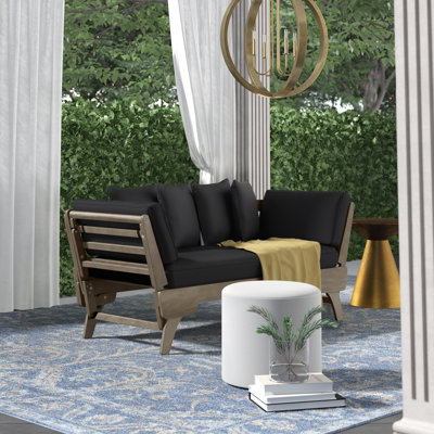 Lauire Outdoor Patio Daybed with Cushions