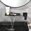 Robinet de lavabo pour salle de bain avec fixation murale, poignée simple, fabrication en laiton massif et finition noir mat pour une utilisation moderne et durable