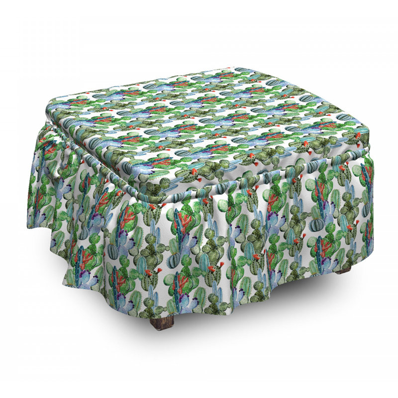 Box Cushion Ottoman Slipcover