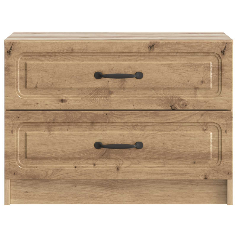 62cm W Manufactured Wood Bedside Table, Artisan Oak
