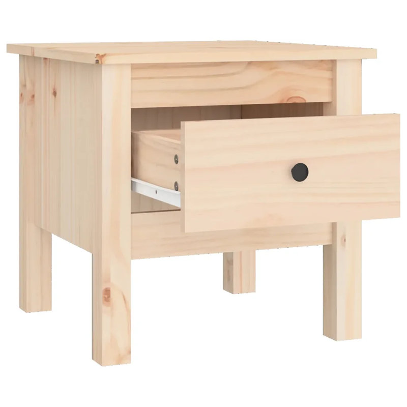 Jusuf Side Table with Storage, Natural
