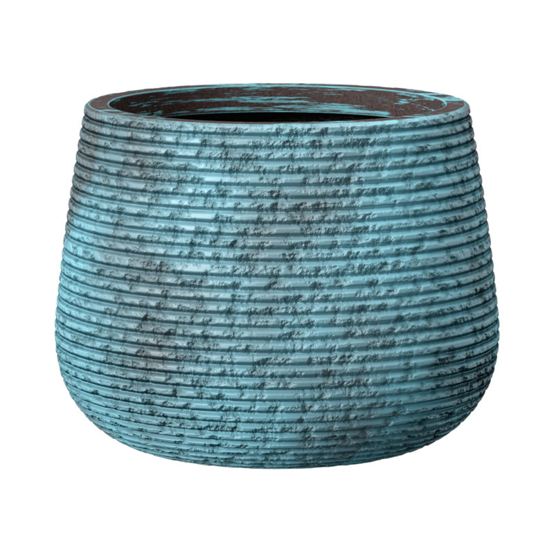 Durx-Litecrete Concrete Planter Round Flower Plant Pot with Draiange Hole for Outdoor & Indoor with Upgraded Interior