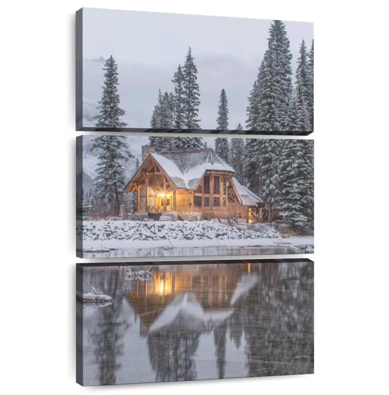 Lilie Glowing Winter Cabin, 32" H x 20" W