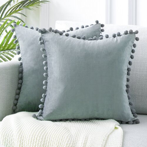 Topfinel Fringed Velvet Pillow Cover & Reviews | Wayfair