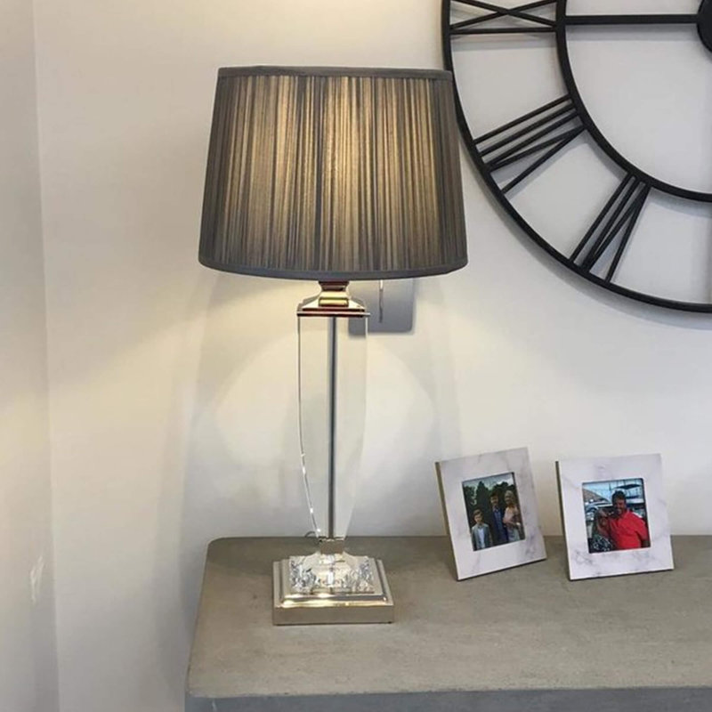 Zackery Lamp Base Lamp, Polished Nickel