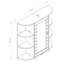 Armoire à miroir pour mur de salle de bain - 6 tablettes ouvertes, 3 réglables, construction blanche simple et élégante