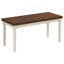 Ensemble de salle à manger classique 6 pièces avec table en bois, 4 chaises et un banc, pour la cuisine et la salle à manger