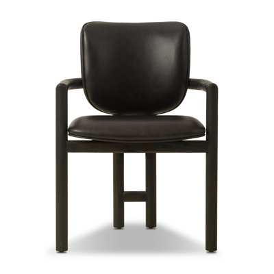 Kosta Genuine Leather Oak Armchair