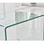 Table de bout transparente, table d'appoint en verre trempé transparent trempé
