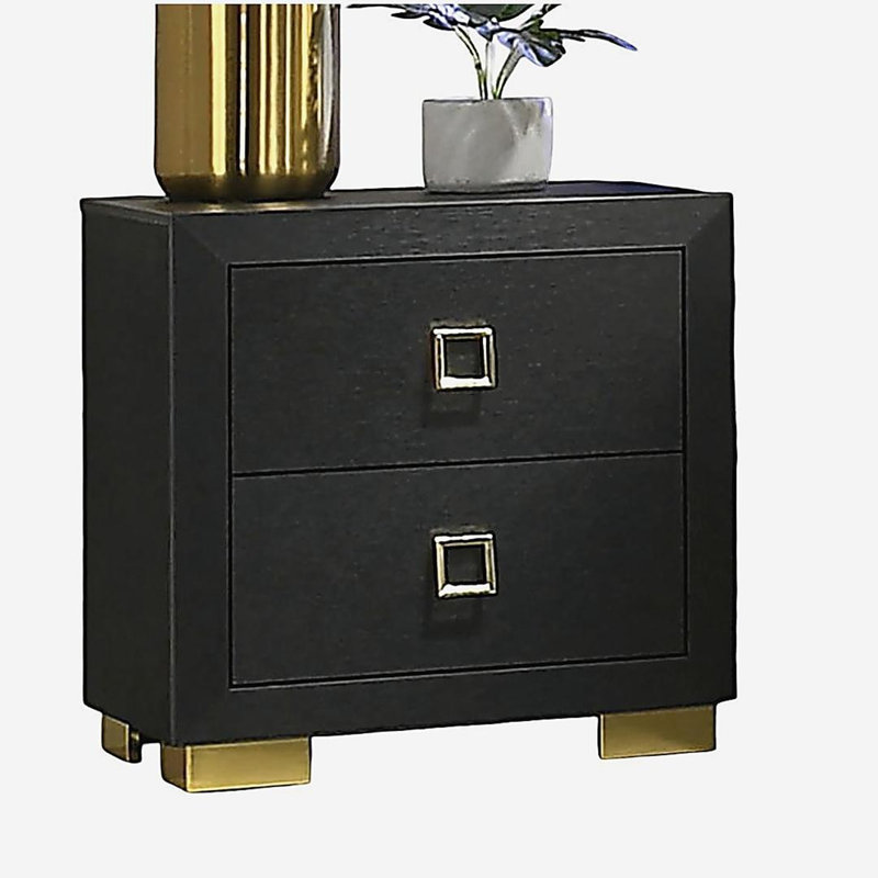 Table de chevet noire 1pc