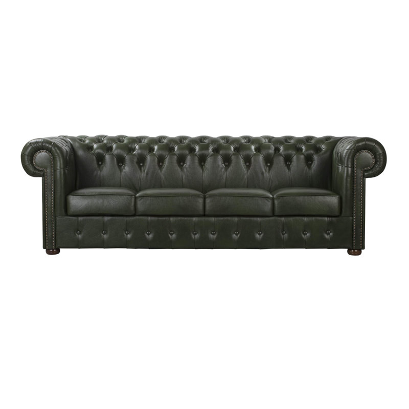Tamberg Genuine Leather Sofa, 4, Green