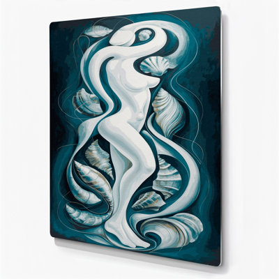 Art mural abstrait bleu 43