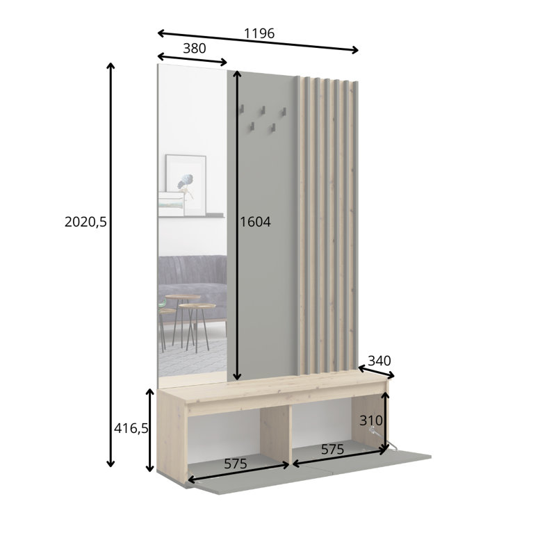 Shanea Laminate Wardrobe