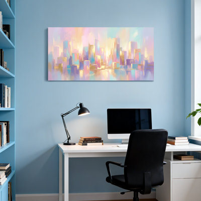 Abstract Pastel City Skyline Abstract Art Print