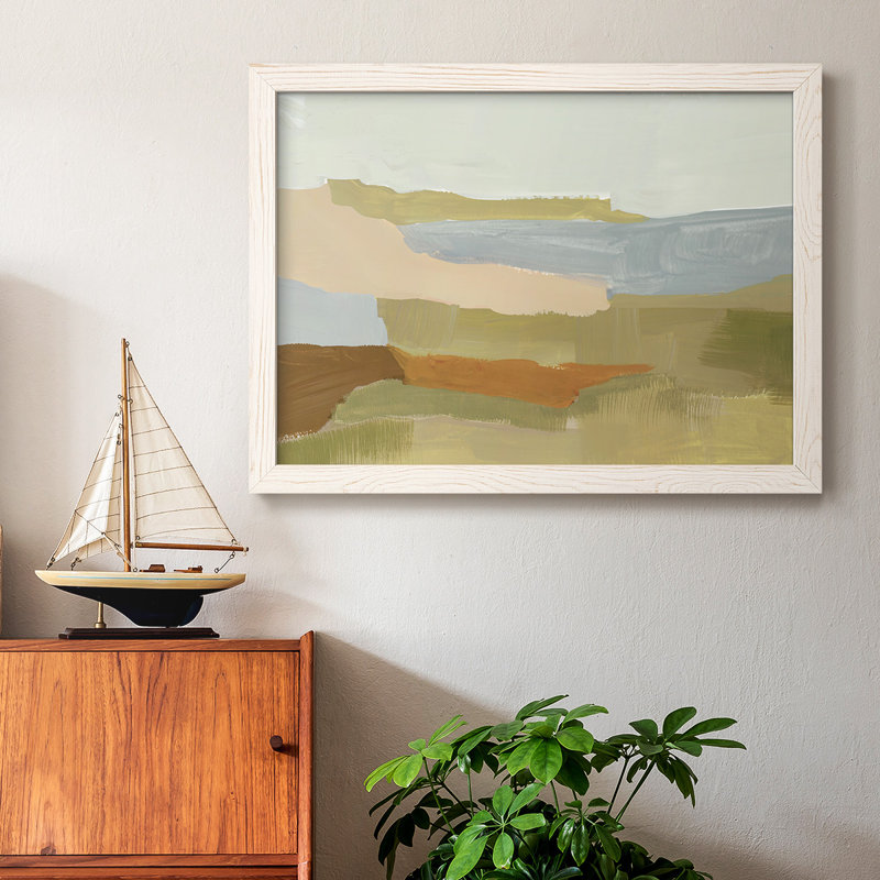 Stacked Landscape IV - Toile tendue avec châssis rustique, Cadre blanc, H 18 po x l 26 po x P 1,5 po