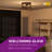 Inlight 2-Light Farmhouse 13''W Outdoor Flush Mount Ceiling Light, Bulb Not Included