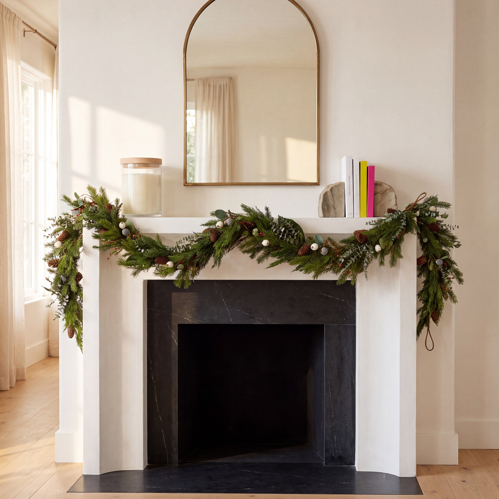 69" Cypress Pinecone Garland