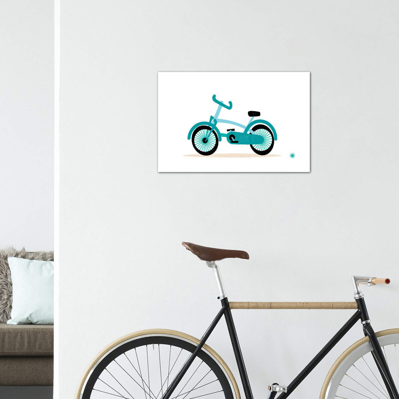 Vélo - imprimé, Pas de tapis, Toile tendue, H 18 po x l 26 po x P 1,5 po