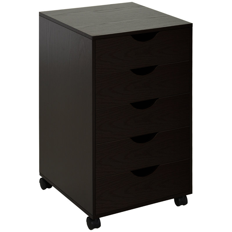 Ciwan 15.75'' Wide 5 -Drawer Mobile File Cabinet