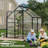 6x4 FT Polycarbonate Greenhouse, Sturdy Aluminum Frame with Adjustable Roof Vent & Lockable Door, Walk-In Grow House for Garden, Patio or Backyard - Black-124010625