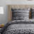  DESIGN STUDIO Desert Stripe Dark Grey Soft Matelasse Jacquard Cotton Blend Quilt Set-95669672