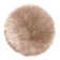Round Lianet Solid Color Machine Woven Faux Sheepskin Area Rug in Beige