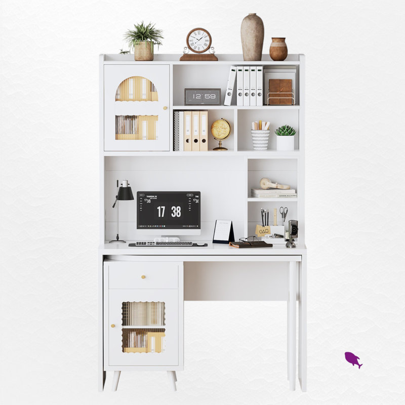 Modular Computer Desk, White 