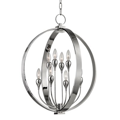 Dresden 8 - Light Candle Style Globe Chandelier -  Hudson Valley Lighting, 6722-PN