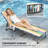 Folding Chaise Lounge Chair Outdoor Tanning Chair with Side Table, 5-Level Adjustable Beach Lounge Chair with Headrest, Side Pocket for Patio, Backyard, Beach, Poolside, Mixed Color-650619461