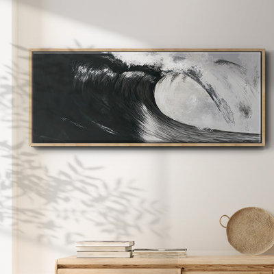 «Black & White Waves III», toile encadrée 2838521WC