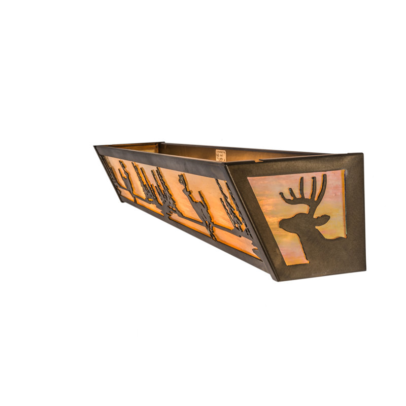 Rustic Lodge 4 - Light Bath Bar, Antique Copper