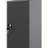 Lockable Wall Mounted Storage Cabinets for Garage, Metal Tool Chest with 1 Locking Door, Black and Grey
